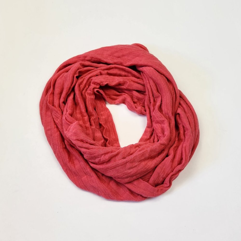 Yellow 108 Hot Pink Lightweight Knit Infinity Scarf